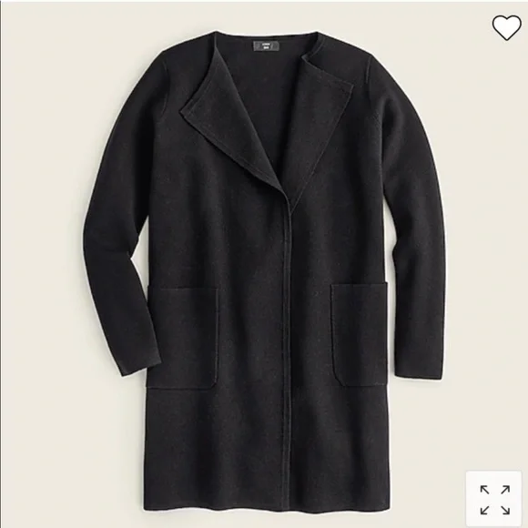 ❌SOLD❌ J. Crew Juliette collarless sweater-blazer in Black - Picture 4 of 8
